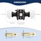 Orger 10 Pack Glass Door Knobs with Oil Rubbed Bronze Rosette BathBed Door Knobs for Privacy Use Keyless Interior Door Handles with Diamond Shape Crystal Glass and Zinc Alloy Base