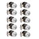 Orger 10 Pack Glass Door Knobs with Oil Rubbed Bronze Rosette BathBed Door Knobs for Privacy Use Keyless Interior Door Handles with Diamond Shape Crystal Glass and Zinc Alloy Base