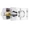 coolnews Polished Chrome Crystal Glass Door Knob With Lock Modern Square Handle for Interior Bedroom Bathroom Privacy Lockable Sliver Knob