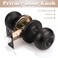 Probrico 10 Pack Interior Bathroom Privacy Keyless Doorknobs Door Lock Lockset in Oil Rubbed Bronze