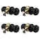 Probrico 4 Pack Round Privacy Door Knob Thumb Turn Lock on The Inside Keyless Doorknobs InteriorExterior Lockset Privacy Knobs for BedroomBathroom Black Modern Design Door Hardware