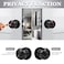 Probrico 4 Pack Round Privacy Door Knob Thumb Turn Lock on The Inside Keyless Doorknobs InteriorExterior Lockset Privacy Knobs for BedroomBathroom Black Modern Design Door Hardware