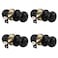 Probrico 4 Pack Round Privacy Door Knob Thumb Turn Lock on The Inside Keyless Doorknobs InteriorExterior Lockset Privacy Knobs for BedroomBathroom Black Modern Design Door Hardware