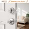 Probrico 5 SetsKeyed Alike Entry Door Levers with Single Cylinder Deadbolts Keyed Handleset for Front Door Exterior and Interior Hardware Entry Lockset Lever Set Satin Nickel Contractor Pack