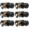 Probrico 6 Pack Matte Black Privacy Locks Keyless Interior BedBath Door Knobs Cylindrical Shape Knobs Contemporary Hardware for Bathroom Bedroom Doors