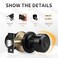 Probrico 6 Pack Matte Black Privacy Locks Keyless Interior BedBath Door Knobs Cylindrical Shape Knobs Contemporary Hardware for Bathroom Bedroom Doors