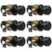 Probrico 6 Pack Matte Black Privacy Locks Keyless Interior BedBath Door Knobs Cylindrical Shape Knobs Contemporary Hardware for Bathroom Bedroom Doors