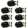 Probrico Black Door Knob 7 Pack Interior Bedroom Doorknob with Lock Keyless Door Handles with Inside Privacy Locking Function Colonial Ball Knob Universible Levers