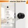 Probrico Black Door Knob 7 Pack Interior Bedroom Doorknob with Lock Keyless Door Handles with Inside Privacy Locking Function Colonial Ball Knob Universible Levers