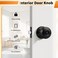 Probrico Black Door Knob 7 Pack Interior Bedroom Doorknob with Lock Keyless Door Handles with Inside Privacy Locking Function Colonial Ball Knob Universible Levers