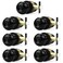 Probrico Black Door Knob 7 Pack Interior Bedroom Doorknob with Lock Keyless Door Handles with Inside Privacy Locking Function Colonial Ball Knob Universible Levers