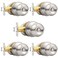 Probrico Brushed Nickel Doorknob Round Ball Privacy Knobs Interior Keyless Door Locksets for Bed and Bath 5 Pack