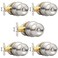 Probrico Brushed Nickel Doorknob Round Ball Privacy Knobs Interior Keyless Door Locksets for Bed and Bath 5 Pack
