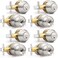 Probrico Door Knob and Deadbolt Set Exterior Door Lock Set 4 Pack Enrty Door Locks with Single Cylinder Deadbolt with The Same Keys Brushed Nickel Keyed Alike