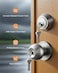 Probrico Door Knob and Deadbolt Set Exterior Door Lock Set 4 Pack Enrty Door Locks with Single Cylinder Deadbolt with The Same Keys Brushed Nickel Keyed Alike