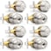Probrico Door Knob and Deadbolt Set Exterior Door Lock Set 4 Pack Enrty Door Locks with Single Cylinder Deadbolt with The Same Keys Brushed Nickel Keyed Alike