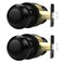 Probrico Door Knob Interior Matte Black Finish 4 Pack Keyless Passage Door Handles Flat Ball Knob with Solid Adjustable 6070mm Latch