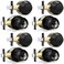 Probrico Flat Black Entry Door Knobs and Single Cylinder Deadbolt Lock Combo Set Exterior Lockset Keyed Alike Set of 4