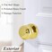 Probrico Passage Door Knobs Polished Brass Interior HallCloset Door Handles Keyless Locksets 6 Pack