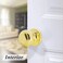 Probrico Passage Door Knobs Polished Brass Interior HallCloset Door Handles Keyless Locksets 6 Pack
