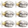 Probrico Privacy Interior Door Knobs Bed and Bath Handle Levers Keyless Brushed Nickel Lockset 6 Pack