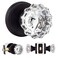 SHINY HANDLES Crystal Door Knobs Interior for Hall and Closet Passage Glass Door konbs Venetian Bronze1Pack
