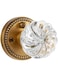 SORWDUERM 1 Pack Crystal Knobs Antique Brass Door Knob Interior Privacy Door Knob for Bedroom and Bathroom Glass Door Knob