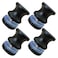 soujkooy 4Pcs Shower Glass Door Handle Sliding Shower Doors Knob Stainless Steel One Sided Door Knob Pull Hardware Replacement for Bathroom Glass Doors Black