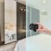 soujkooy 4Pcs Shower Glass Door Handle Sliding Shower Doors Knob Stainless Steel One Sided Door Knob Pull Hardware Replacement for Bathroom Glass Doors Black