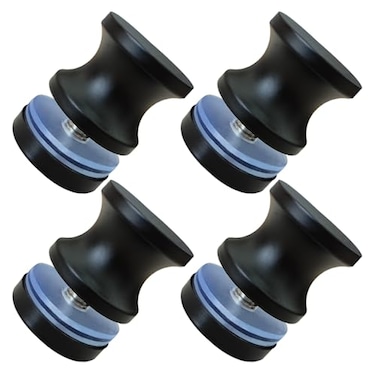 soujkooy 4Pcs Shower Glass Door Handle Sliding Shower Doors Knob Stainless Steel One Sided Door Knob Pull Hardware Replacement for Bathroom Glass Doors Black