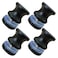 soujkooy 4Pcs Shower Glass Door Handle Sliding Shower Doors Knob Stainless Steel One Sided Door Knob Pull Hardware Replacement for Bathroom Glass Doors Black