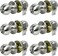 SUNTAI 6 Pack Privacy Door Knobs Satin Nickel Round Doorknobs InteriorExterior Lockset Keyless Door Handle with Lock for BedroomsBathrooms
