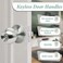 SUNTAI 6 Pack Privacy Door Knobs Satin Nickel Round Doorknobs InteriorExterior Lockset Keyless Door Handle with Lock for BedroomsBathrooms