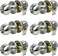 SUNTAI 6 Pack Privacy Door Knobs Satin Nickel Round Doorknobs InteriorExterior Lockset Keyless Door Handle with Lock for BedroomsBathrooms