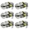 SUNTAI Privacy Door Knobs6 Pack Satin Nickel Round Doorknobs InteriorExterior Lockset Keyless Door Handle with Lock for BedroomsBathrooms
