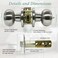 SUNTAI Privacy Door Knobs6 Pack Satin Nickel Round Doorknobs InteriorExterior Lockset Keyless Door Handle with Lock for BedroomsBathrooms