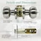 SUNTAI Privacy Door Knobs6 Pack Satin Nickel Round Doorknobs InteriorExterior Lockset Keyless Door Handle with Lock for BedroomsBathrooms