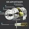 SUNTAI Privacy Door Knobs6 Pack Satin Nickel Round Doorknobs InteriorExterior Lockset Keyless Door Handle with Lock for BedroomsBathrooms