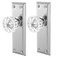 ToPToToo SingleSide Glass Dummy Door KnobsInactive Door Knobs for ClosetAntique Bifold Door Knobs ReplacementCrystal Dummy Door HandlesBrushed Nickel2 Pack