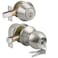 BESTTEN Keyed Same Exterior Door Knob and Single Cylinder Deadbolt Combo Set Keyed Alike Entry Door Knobs with Lock and Keys for Entrance and Front Door Satin Nickel