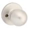 Kwikset Polo Dummy Door Knob Single Sided Handle for Closets French Double Doors and Pantry Satin Nickel NonTurning Interior PushPull Door Knob with Microban Protection