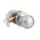 Probrico Colonial Style Passage Door Knobs Brushed Nickel Door Handle for HallCloset Door