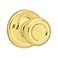 Kwikset Mobile Home Interior Passage Door Knob Handle For Closet and Hallway Doors NonLocking Doorknob in Polished Brass