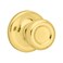 Kwikset Mobile Home Interior Passage Door Knob Handle For Closet and Hallway Doors NonLocking Doorknob in Polished Brass