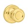 Kwikset Mobile Home Interior Passage Door Knob Handle For Closet and Hallway Doors NonLocking Doorknob in Polished Brass