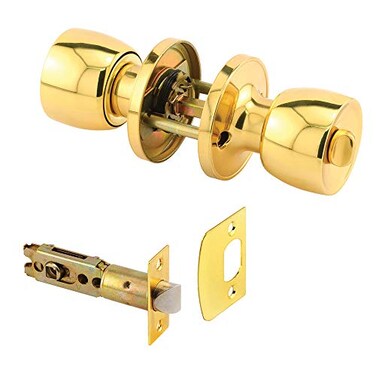 PRIME-LINE PrimeLine MP65041 Privacy Knob Fits 238 In and 234 In Backset Tulip Brass Single Pack