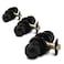 Copper Creek Colonial Passage Interior Door Knob ANSI Grade3 Certified Modern Heavy Duty Handle Easy Install and Reversible for Bedroom Bathroom and Closets Matte Black 3 Pack