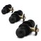Copper Creek Colonial Passage Interior Door Knob ANSI Grade3 Certified Modern Heavy Duty Handle Easy Install and Reversible for Bedroom Bathroom and Closets Matte Black 3 Pack