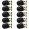 Probrico Door Knob 10 Pack Matte Black Door Handles Colonial Ball Knob Interior Passage Function Knobs for Closet Hallway