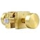 coolnews Gold Door Knobs Interior Privacy Door Knob with Lock Heavy Duty Square Modern Door Handle for Bedroom Bathroom Satin Brass